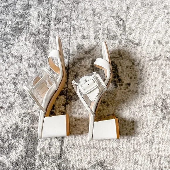 Marion Parke Womens Belinda Leather Vinyl Heels - Picture 5 of 10